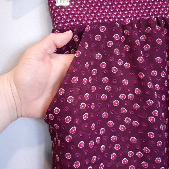 COSTA BLANCA Chiffon A-Line Mini Skirt Floral Tie Waist Purple Spring - Picture 6 of 13